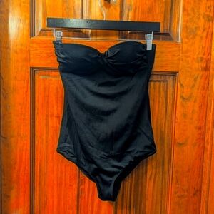 Sexy H&M Black Strapless One Piece Swimsuit Size: 8